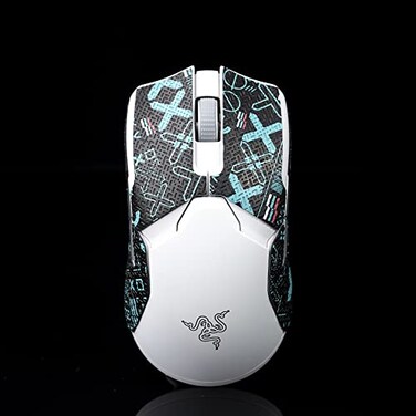 Hokeyio Mouse Grip Tape Sticker for Razer Viper Ultimate Wireless Non Slip Suck Sweat Pre Cut Print SetBlue