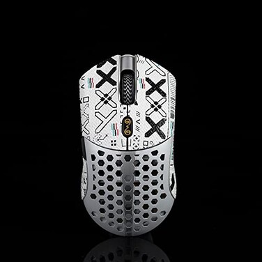 Hokeyio Non Slip Mouse Grips Suck Sweat Stickers for Finalmouse Ultralight 2 UL2 Starlight 12Printset White