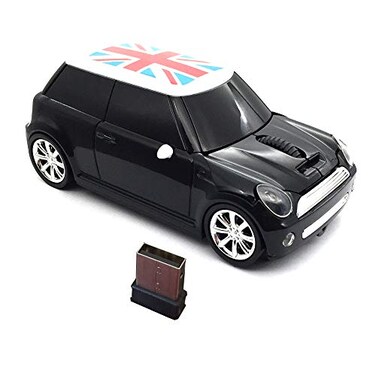 Kamouse Sports Car Shaped Wireless Mouse 3 Button Optical Mouse Ergonomic Gaming Mice with USB Receiver for PC Computer Laptop Gift