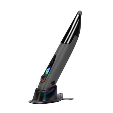 lychee Wireless Optical Pocket Pen Mouse 24GHZ USB Wireless Optical Handwriting Mini Air Pen Mouse Mice for PC Laptop Notebook Computer Mac VoiceBluetooth Grey1