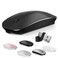 Normdecos Mouse for MacBook Wireless Bluetooth Mouse Laptop MacBook Air Mac Pro Rechargeable Silent PC iPad Optical Mice with Dual Mode Switch Bluetooth 5230 and 24GHz USB TypeC Receiver Black