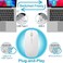 Normdecos Mouse for MacBook Wireless Bluetooth Mouse Laptop MacBook Air Mac Pro Rechargeable Silent PC iPad Optical Mice with Dual Mode Switch Bluetooth 5230 and 24GHz USB TypeC Receiver Black