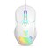 ONITOON Wired USB Mouse Computer Mouse with RGB Lighting 4 Adjustable DPI Ergonomic Optical Office Mouse 7 Buttons Corded Mice for WindowPCLaptopDesktopMacChromebook White