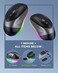 PEIOUS Wireless Mouse Jiggler Mouse for Laptop LED Mouse Rechargeable Computer Mice Mouse Mover Undetectable Random Movement with OnOff Button Keeps Computer Awake BlackGrey