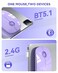 RAPIQUE Wireless Bluetooth Mouse Purple 1600 DPI Long Battery Life Dual Connectivity Quiet Click HighPrecision Optical Tracking Versatile Compatibility