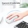 TECKNET Wireless Mouse 24G Ergonomic Optical Mouse Computer Mouse for Laptop PC Computer Chromebook Notebook 6 Buttons 24 Months Battery Life 2600 DPI 5 Adjustment Levels White