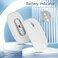 TENMOS M18 Bluetooth Mouse USB C Rechargeable Wireless Mouse Triple Mode Dual BluetoothUSB Computer Silent Mice Portable with USB Receiver and Type C Adapter for LaptopMacBookiPadPC White