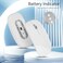 TENMOS M18 Bluetooth Mouse USB C Rechargeable Wireless Mouse Triple Mode Dual BluetoothUSB Computer Silent Mice Portable with USB Receiver and Type C Adapter for LaptopMacBookiPadPC White