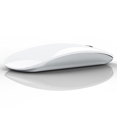 TENMOS M18 Bluetooth Mouse USB C Rechargeable Wireless Mouse Triple Mode Dual BluetoothUSB Computer Silent Mice Portable with USB Receiver and Type C Adapter for LaptopMacBookiPadPC White