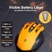 Uineer Wireless MouseUpgraded 24GHz Rechargeable Battery Level Visible Ergonomic Computer Mouse4 Levels DPI Wireless Mice for Laptop ComputerYellow
