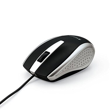 Verbatim Wired USB Computer Mouse Corded USB Mouse for Laptops and PCs Right or Left Hand Use Silver 99741