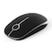 VssoPlor Wireless Mouse 24G Slim Portable Computer Laptop Mouse with Nano Receiver Quiet Silent Optical Mice for Notebook PC Laptop ComputerBlack and Silver
