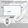 INFINMIND Wireless Bluetooth Mouse RechargeableUSBBT2Multi Device Quiet Ergo Computer MouseMetal 4Way Super Scrolling 3200 DPI10 ButtonPlugPlayCordless Mice for LaptopTabletMaciPadPCPhoneWhite