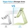 OMOTON Adjustable Tablet Stand for Desk Upgraded Longer Arms for Greater Stability T2 Tablet Holder with Hollow Design for Bigger Sized Phones and Tablets Such as iPad ProAirMini Green