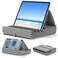 KDD Tablet Pillow Holder Foldable iPad Stand for Lap Bed and Desk Tablet Soft Pad Dock with Pocket Stylus Mount Compatible with iPad Pro 129 105 97 Air Mini 6 5 4 3 Galaxy Tab EReader
