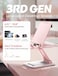 LISEN Tablet Stand for iPad Stand Holder Desk Foldable eBook Readers Desk Accessories Fits Kindle 4159 Pink