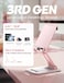 LISEN Tablet Stand for iPad Stand Holder Desk Foldable eBook Readers Desk Accessories Fits Kindle 4159 Pink