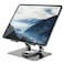 Orlian Tablet Stand Holder with 360 Rotating Base Dual Rod Aluminum Adjustable Tablet Stand for Desk Compatible with iPad Samsung Phone Kindle EReader and More Black