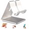 iBarbe Phone Stand HolderAluminum Solid Portablet Desktop Dock Hands Free Cradle Compatible with Tablets Such As iPad Air Mini Pro Phone 15 14 413 Inch Silver