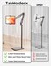 TabHolderix Tablet Floor Stand with 45LB Heavy Metal BaseOverhead Bed Phone Stand Angle Height Adjustable Holder Universal Phone Mount for iPad iPhone Pro Air Mini Samsung Tab Kindle EReaders