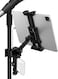 LZSIG Tablet Holder for Mic Stand with Power Bank Clip Adjustable iPadiPhone Mount for Music Stand Compatible with Screen Devices from 47135 Smartphones Android Outdoor Streaming Recording