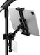 LZSIG Tablet Holder for Mic Stand with Power Bank Clip Adjustable iPadiPhone Mount for Music Stand Compatible with Screen Devices from 47135 Smartphones Android Outdoor Streaming Recording