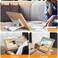 wishacc Bamboo Tablet Stand for Desk 11x82 Large Wooden Tablet Holder with Adjustable Angles Thick Case Friendly Wood Stand for iPad Pro 129 Samsung EReaders Kitchen Drawing