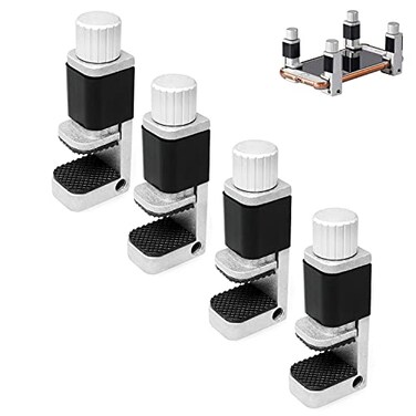 ZZHXSM 4pcs Phone Screen Clamps 15mm Max Width Adjustable Bracket Portable Phone Fastening Clamps Clip for Most Phone and Tablet PC