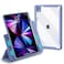ABEIFAN Detachable for iPad Pro 11 inch 4th3rd2nd1st Case iPad Air 5th4th Gen Cover with Pencil Holder Clear Acrylic Inner Cover for iPad Air 11 inch M3M2 Magic Case Auto SleepWake Purple