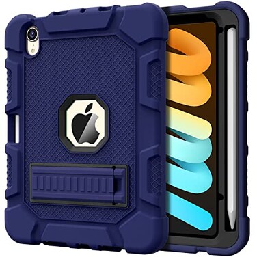 AZZSY Azzsy Case for iPad mini 7 A17 Pro 2024 iPad mini 6 2021 83 Inch Heavy Duty Shockproof Rugged Protective Case for iPad mini 7th6th Generation 83 Navy Blue