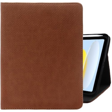 Cabreche Compatible with iPad A16 11th Generation 11 Inch 2025Compatible with 10th Generation Case 2022 Compatible with iPad 109 Inch Case Pencil Holder Soft Back Woven Leather Women GirlsBrown