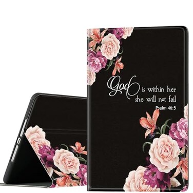 HQUSZPT Case for iPad 102 105Compatible for iPad 9th8th7th Generation 102 inch iPad Air 3rd GenPro 105 inch Protective CoverPsalm 465 God is Within Poeny Flower