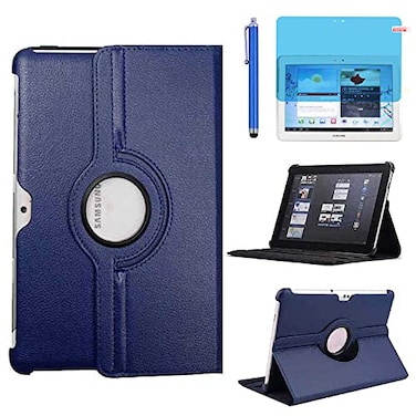 R.SHENGTE Case for Samsung Galaxy Tab 2 101 inch 2012 GTP5100 GTP5110 GTP5113 360 Degree Rotating Stand Case Full Protective Coverwith Stylus PenScreen Film Blue