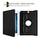 R.SHENGTE Case for Samsung Galaxy Tab A 97 inch 2015 SMT550 T555 SMP550 P555 360 Degree Rotating Stand Case Smart Protective Coverwith Stylus PenScreen Film Black