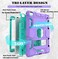 CCMAO Compatible with iPad 6th Generation Cases iPad 5th Generation Case iPad 97 Case iPad Air 2 Case Hybrid Shockproof Rugged Drop Protection Case with Kickstand PurpleGreen