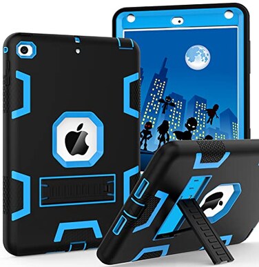 CCMAO iPad mini 5 Case 2019 iPad mini 4 Case 2015 Heavy Duty Shockproof Hybrid Protective Cover for iPad mini 5th4th Generation 79 inch BlackSky Blue