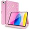Changjia for iPad 102 Case 9th8th7th Generation 202120202019 Crown Bling Diamond Cute Elegant PU Leather Smart Auto SleepWake Stand Shockproof Protective Case for Apple iPad 102 inch Pink