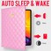 Changjia for iPad 102 Case 9th8th7th Generation 202120202019 Crown Bling Diamond Cute Elegant PU Leather Smart Auto SleepWake Stand Shockproof Protective Case for Apple iPad 102 inch Pink
