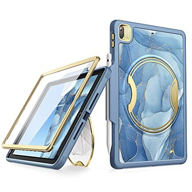 Clayco Nebula Case for iPad 9th8th7th Generation Case 102 Inch 202120202019 MultiAngle Viewing Full Body Stand Cover for iPad 102 with Builtin Screen Protector Pencil Holder Ocean