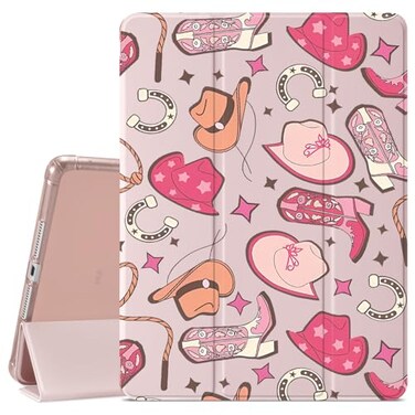 CozyNestCY Cute Cowgirls Pattern Case for Ipad 9Th8Th7Th 102 Inch Lovely Beautiful Cover for Ipad Auto SleepWake Ethnic Aesthetic Cover with Pencil Holder Silicone AntiScratch Shockproof Case