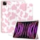 Deokke Compatible with iPad Pro 11 inch Case4th3rd2nd1st Gen2022202120202018 with Pencil Holder TPU Back CaseAuto SleepWake Cover with 2nd Pencil ChargingPink Cow Pattern Western