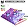 Dteck Case for 105 iPad Air Case 3rd Generation iPad Pro 105 Case 2017 Fold Stand Smart Flip Case PU Leather Protective Cute Cover with Auto Sleep WakeCard Holders Purple Starry Butterfly