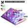 Dteck Case for 105 iPad Air Case 3rd Generation iPad Pro 105 Case 2017 Fold Stand Smart Flip Case PU Leather Protective Cute Cover with Auto Sleep WakeCard Holders Purple Starry Butterfly