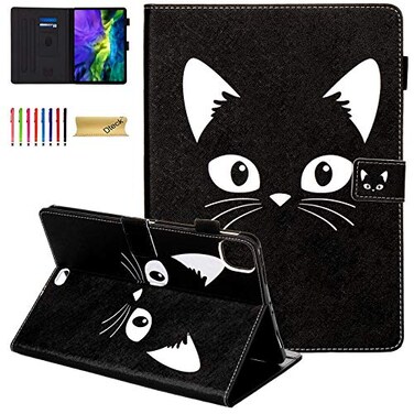 Dteck Case for iPad Air 11iPad Air 5th4th Generation 109iPad Pro 11 Inch Case 4th3rd2nd1st GenPU Leather MultiAngle Stand Protective Folio Smart Auto WakeSleep Wallet CoverBlack Cat