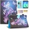 Dteck Case for Samsung Galaxy Tab A 80 2015 Tablet SMT350355357 Case 8 Inch PU Leather Lightweight Folio Case with Card SlotsStand Features Cute Cartoon Protective Cover Purple Butterfly