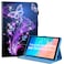 Dteck for Galaxy Tab A 101 Cute Tablet Case 2019 Release with Stylus Adjustable Viewing Angle Stand PU Leather Protective Folio Cartoon Cover for Samsung SMT510SMT515SMT517 Purple Butterfly