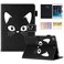 Dteck for iPad 97 inch 2018 Case PU Leather Folio Smart Cover with Auto Sleep Wake Multiple Stand Wallet Case for Apple iPad 6th 5th Gen iPad Air 12 Black Cat