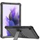 Dteck Galaxy Tab S7 FE 5G S8S7 Case with Pen Holder Kickstand Heavy Duty Rugged Shockproof Protection Black