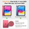 DTTO for iPad A16 11th10th Generation Case 20252022 Clear Hard Back with Soft TPU Frame Slim Trifold Stand Support Pencil Holder Auto WakeSleep for iPad 11109 Inch Red Marble