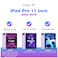 DTTO for iPad Pro 11 inch 4th3rd2nd1st Generation 2022202120202018 Case Smart Slim Trifold Stand Soft TPU Back Cover with Builtin Pencil Holder Also Fit iPad Air 54Purple Marble